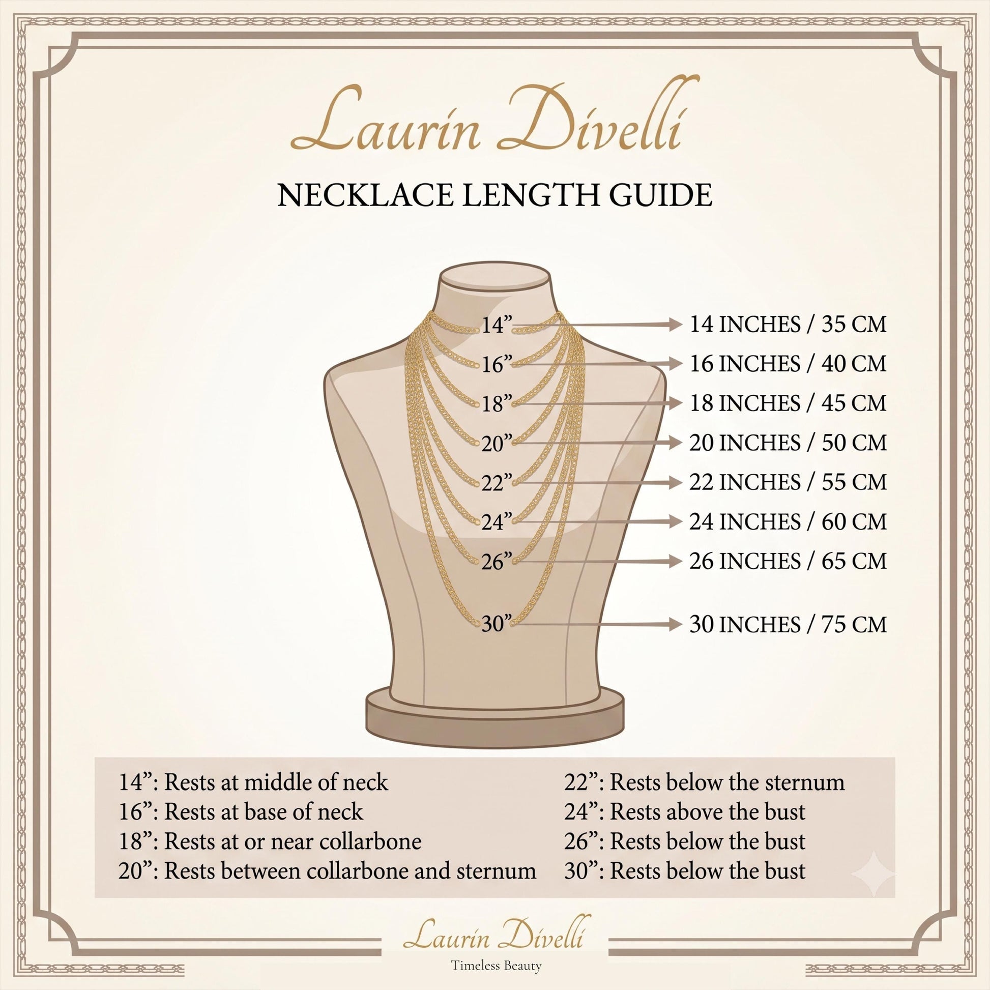 Laurin Dievli Necklace Length Guide